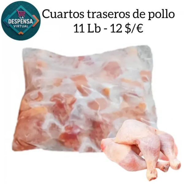 Cuartos traseros de pollo 11Lb