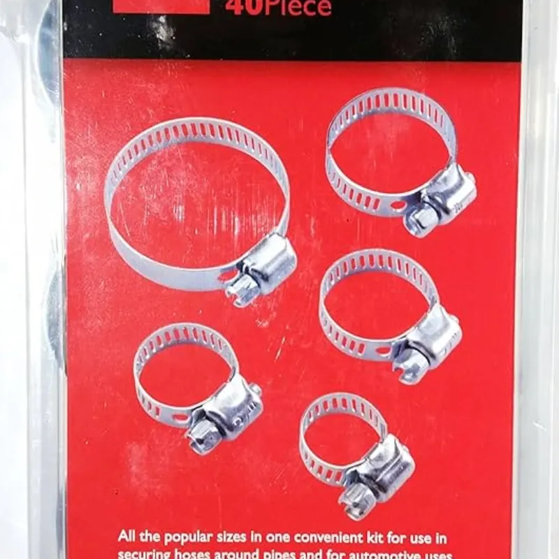 Surtido de abrazadera de manguera automotriz, 40 PC, abrazaderas y mangas