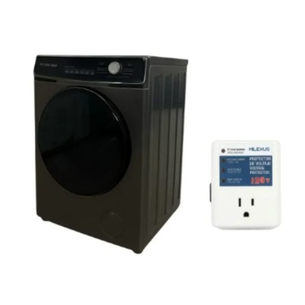 COMBO LAVADORA SECADORA AL VAPOR 10KG MILEXUS + PROTECTOR DE VOLTAJE DE REGALO