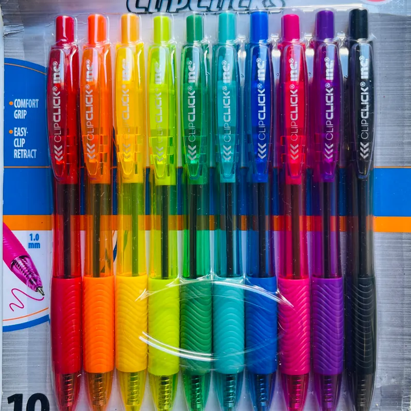 Set de 10 lapiceros de tinta variada
