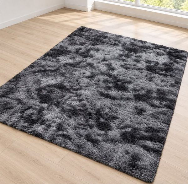 Alfombras decorativas gris oscuro 160x200