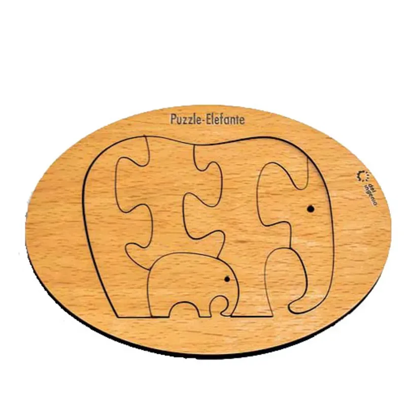 Puzzle Elefante en madera.
