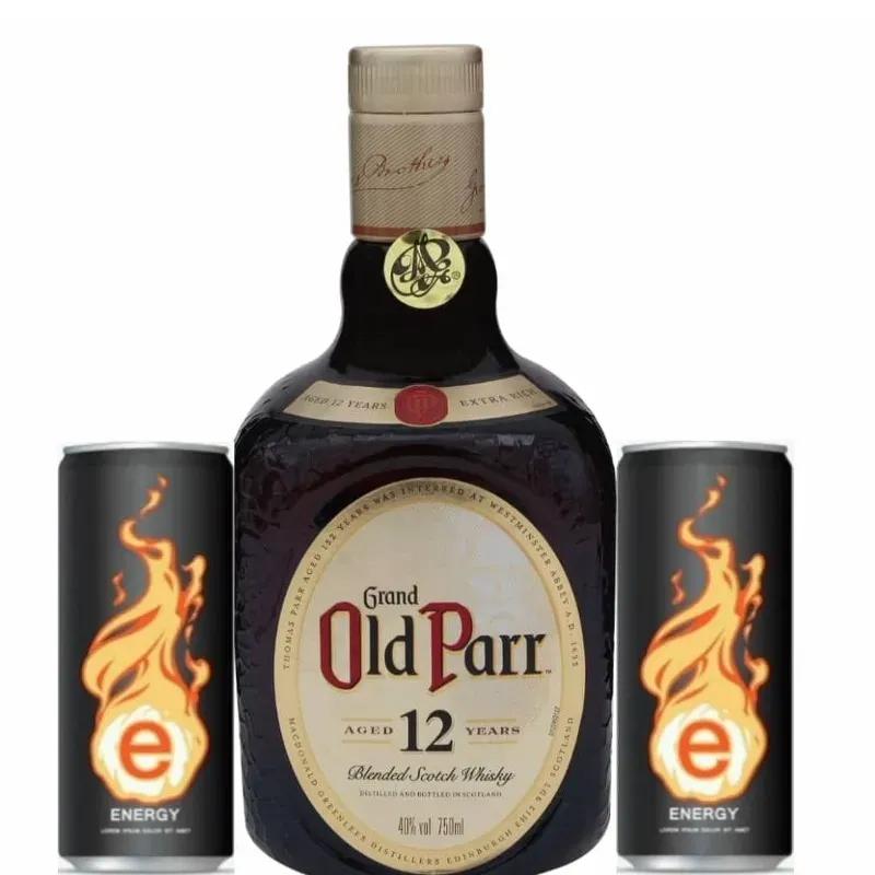 WHISKY OLD PARR 12 AÑOS + 2 ENERGIZANTES
