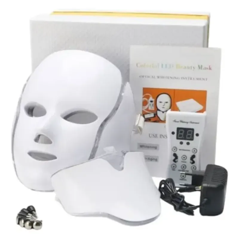 Mascara Facial con Cuello 7 Colores LED