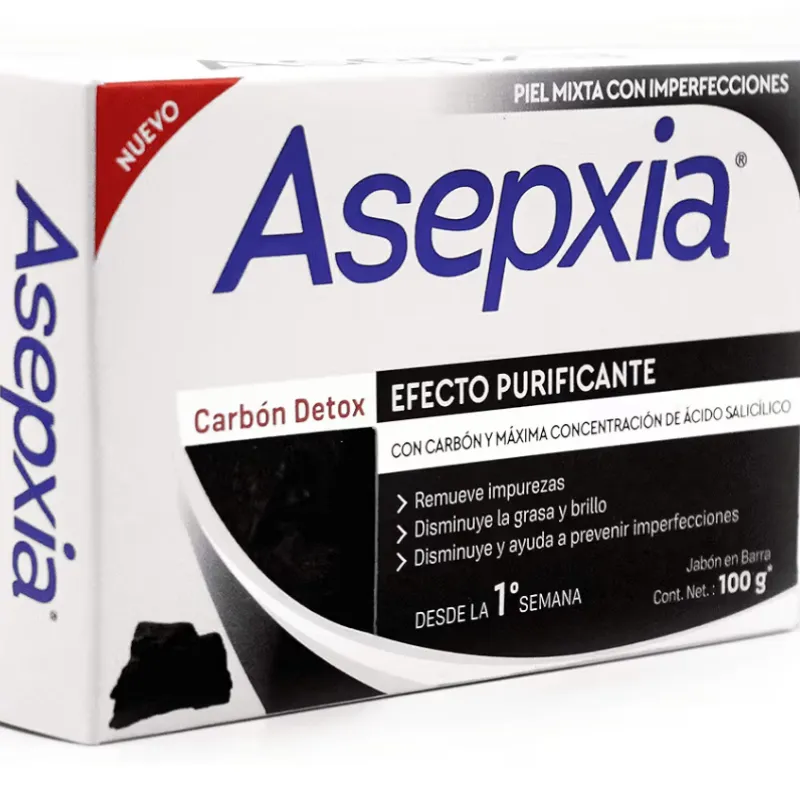 ASEPXIA Carbón Detox Jabón en Barra