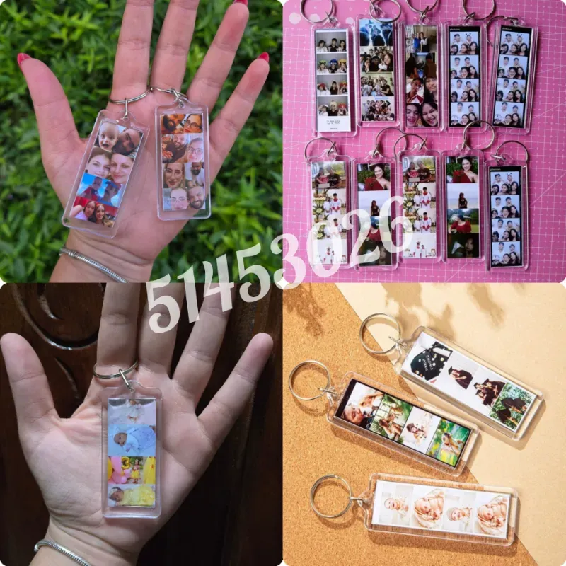 Llaveros de acrílico ( 6 a 8 fotos)
