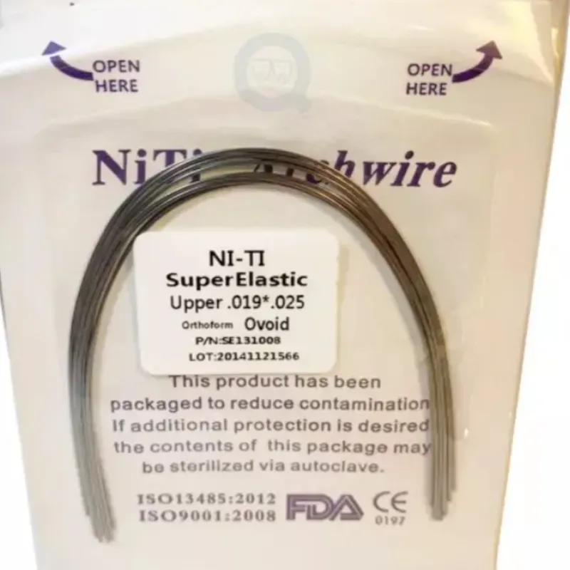 Arco NiTi térmico o súper elástico.