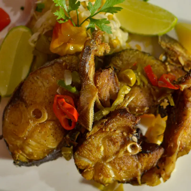 Ruedas de pescado frito