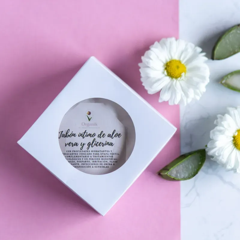 Jabón íntimo de aloe vera y glicerina