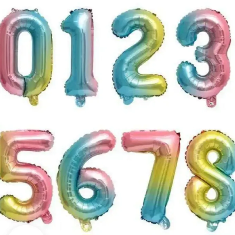 Números Multicolores 16 pulgadas