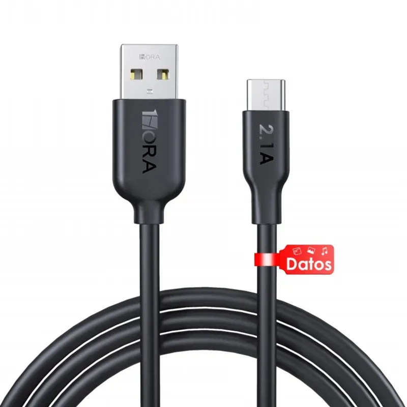 Cable 1Hora 2.1A puerto Tipo C a USB