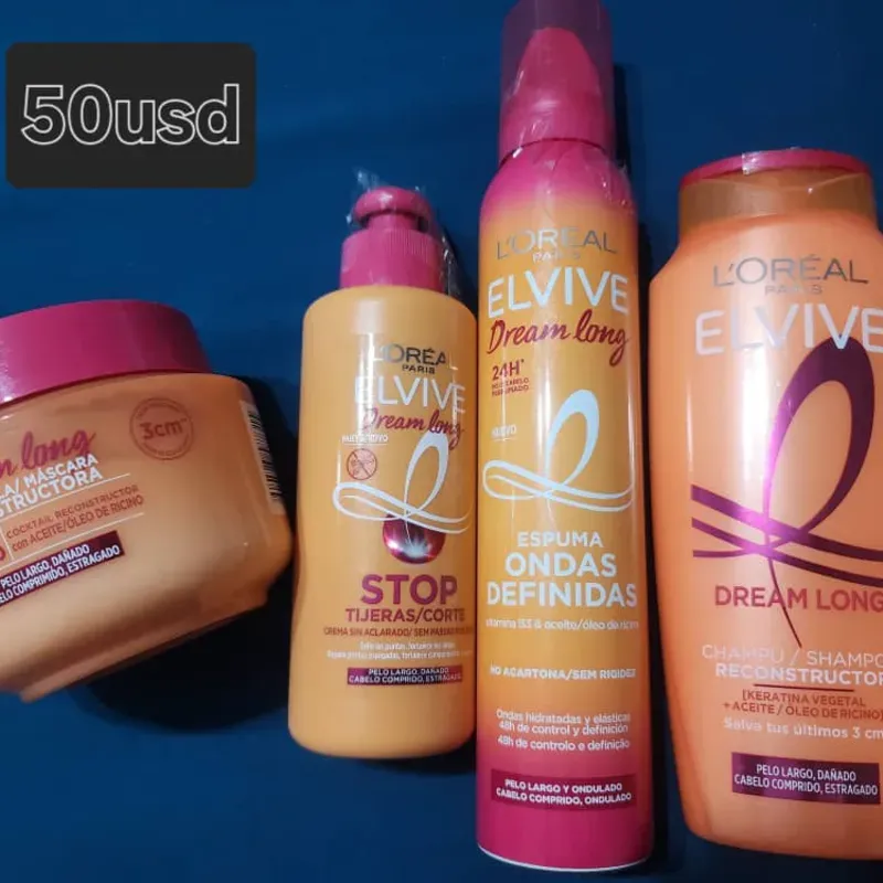 SET DE CHAMPÚ-MASCARILLA-CREMA DE PEINAR-ESPUMA