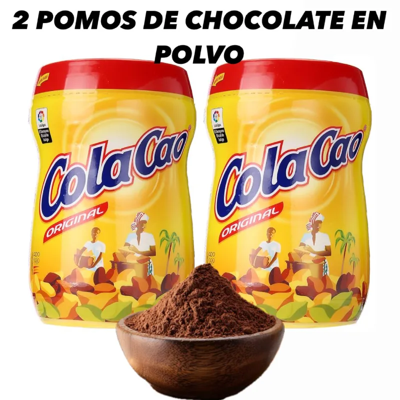 2 POMOS DE CHOCOLATE EN POLVO