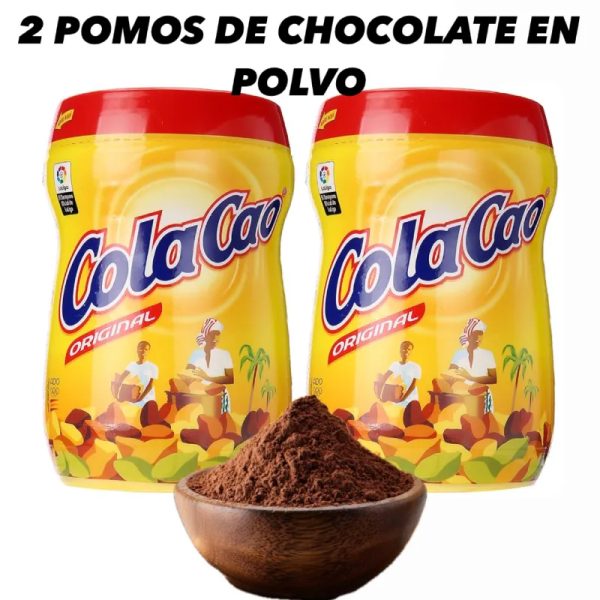2 POMOS DE CHOCOLATE EN POLVO