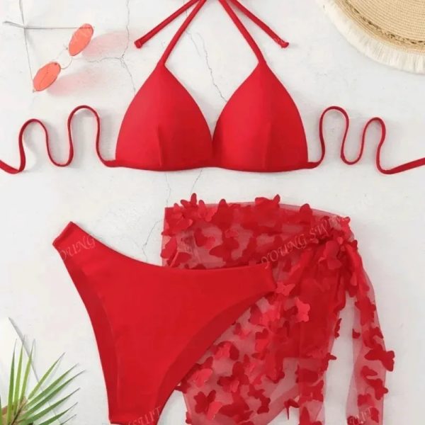 ❤️ Bikini con pañoleta — Rojo