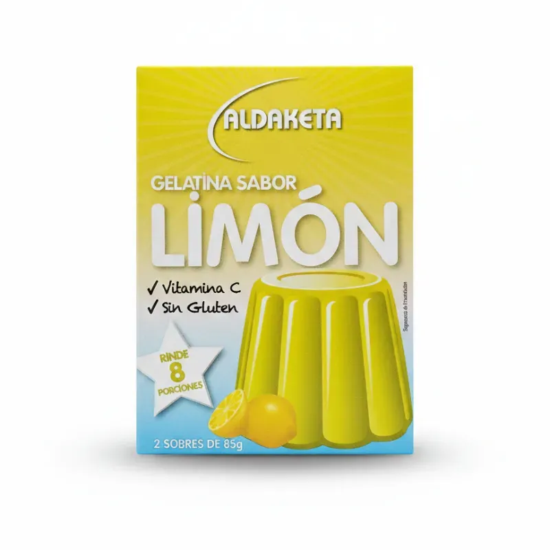 Gelatina Aldaketa Limón 2 Sobres (85g cada uno)