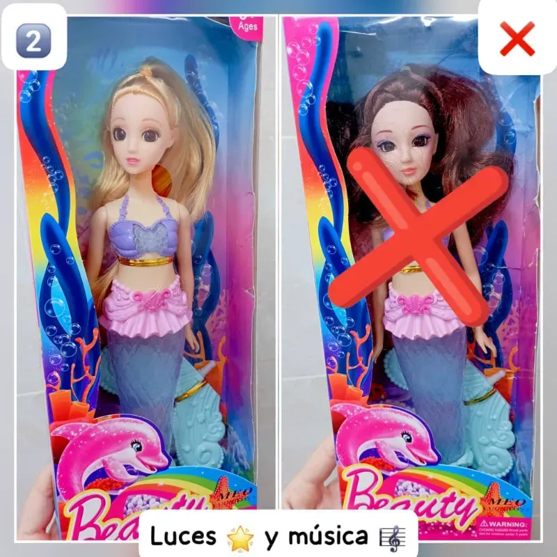 Barbie sirena luces y música
