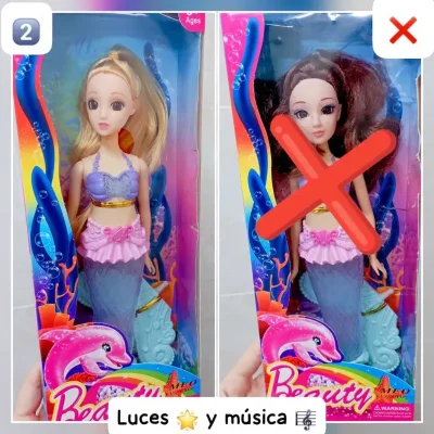 Barbie sirena luces y música
