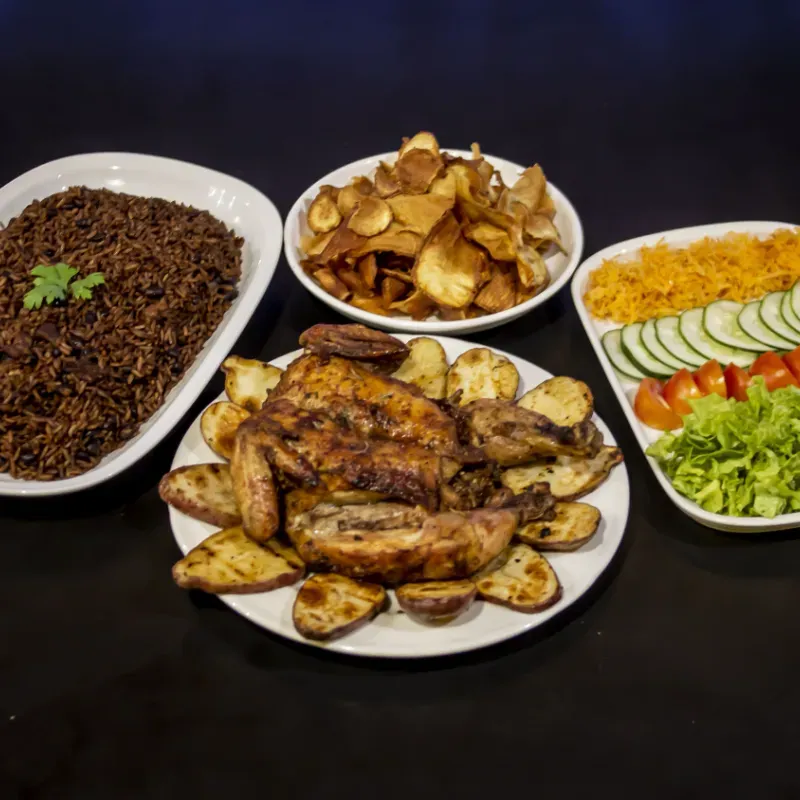 Pollo entero asado (cena para 4 personas)