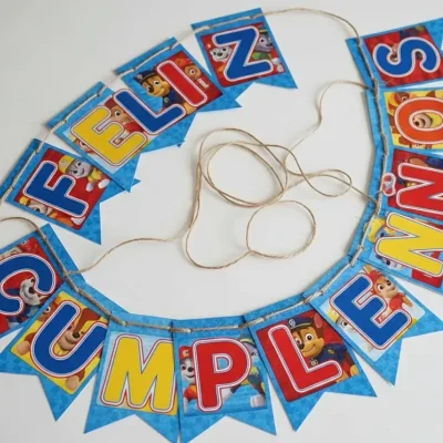 Banderín Feliz cumpleaños temático