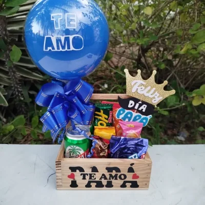 Caja de Madera con Globo