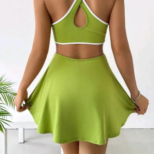  Vestido/mono corto deportivo — Verde