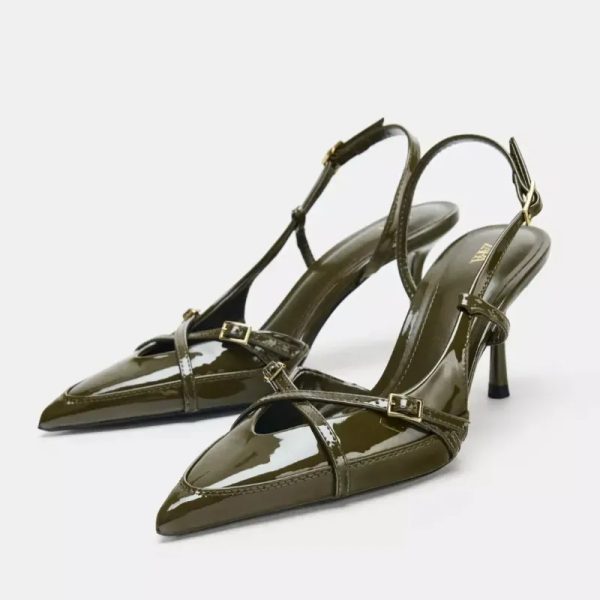 ZAPATO TACÓN TIRAS HEBILLA