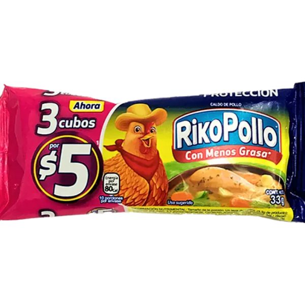 Paq 3 Cubos Riko Pollo 33g