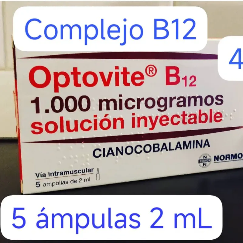 Complejo B12 de 1000 mcg Solución Inyectable (Cianocobalamina)