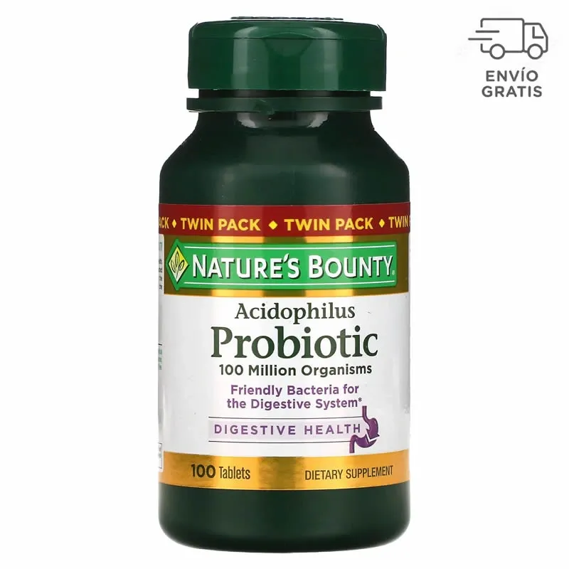 Nature's Bounty Acidophilus Probiotic, 100 Tabletas