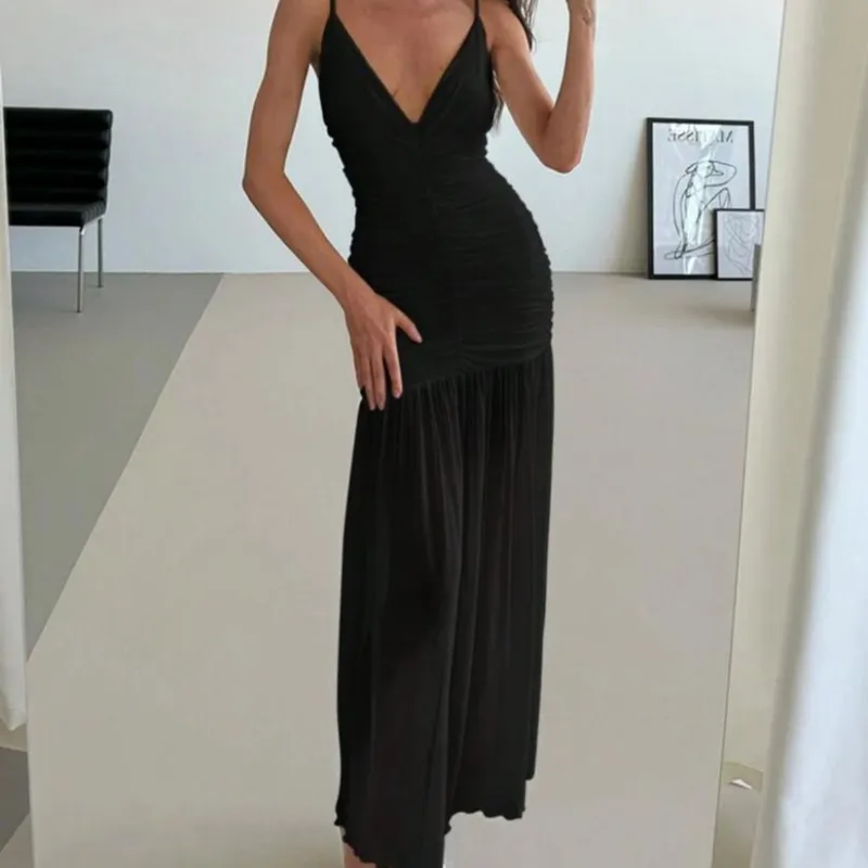 Vestido negro largo