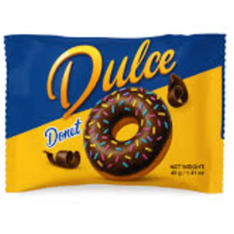 1204060 - Dona cubierta chocolate y chispas (Caja con 144 paquetes de 40 g c/u) - U/M: U