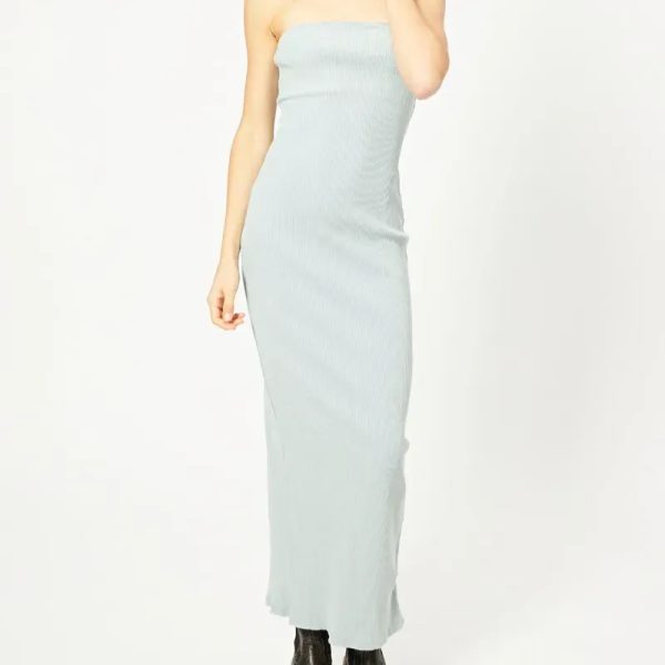 Vestido bustier celeste