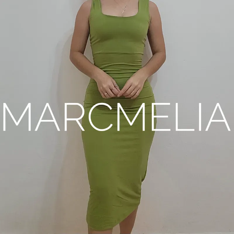 VESTIDO CAMISETA E.C MEDIA PIERNA VERDE