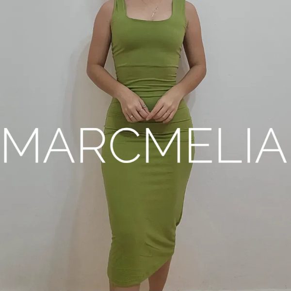 VESTIDO CAMISETA E.C MEDIA PIERNA VERDE