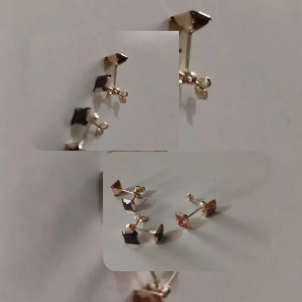 Aretes cuadrados