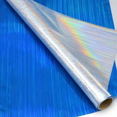 PAPEL DE REGALO AZUL LINEAL