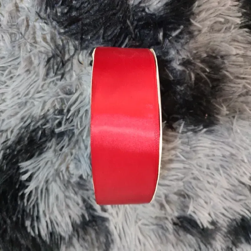 Cinta satín 4cm roja