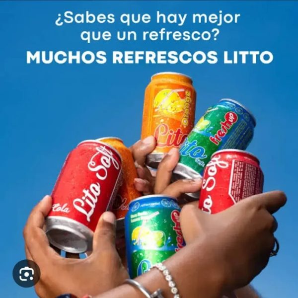 Refresco de lata  naranja , piña ,limón ,cola