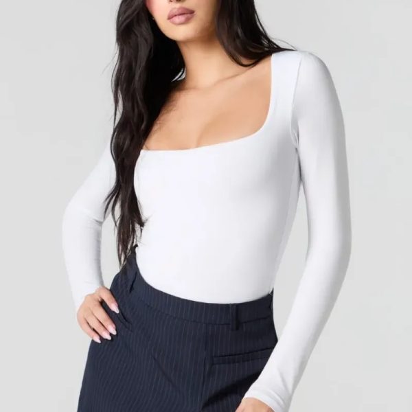 Body blanco manga larga