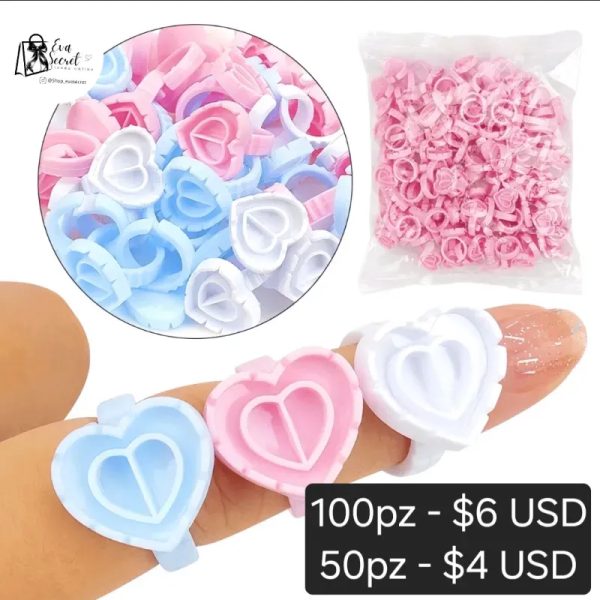 Set 100pz anillos para pegamento