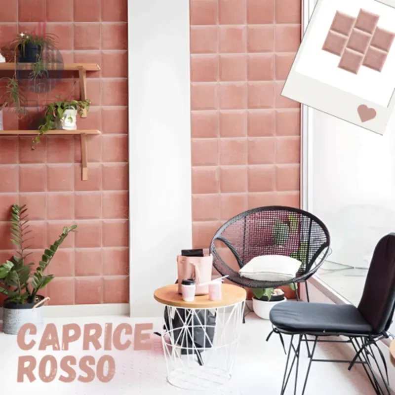 Losa cerámica Caprice rosso 15x15 cm   3737003007