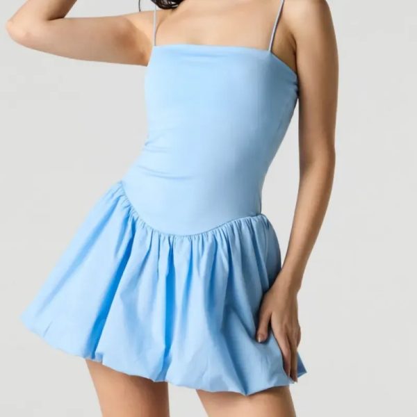 Vestidos azul bombache