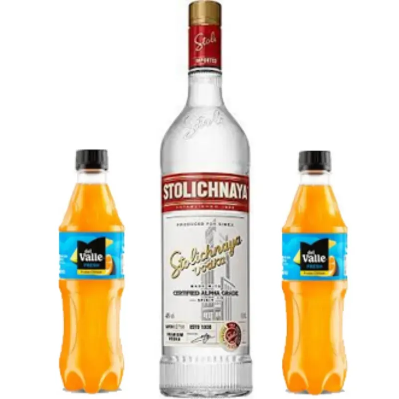 VODKA STOLICHNAYA + 2 JUGOS DE NARANJA