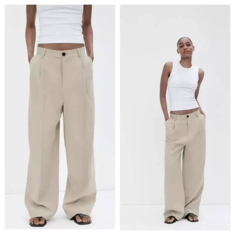 Pantalón Zara beige