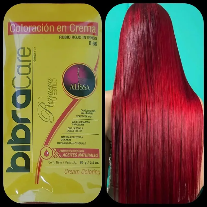 Tinte Bibracare 8.66 rubio rojo intenso