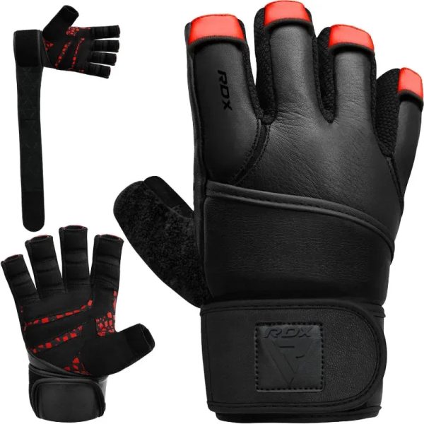 RDX L7 – Guantillas de Gimnasio de Cuero para Levantamiento de Pesas