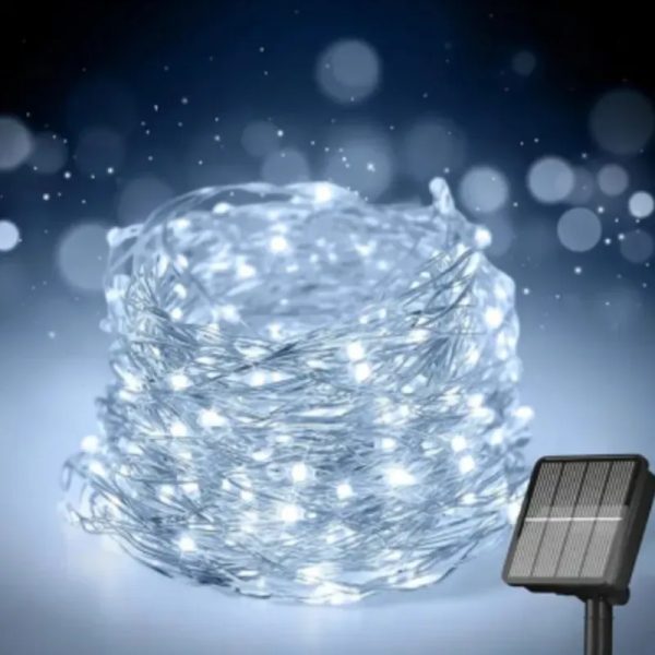 Luces solares blanca para exteriores 10m