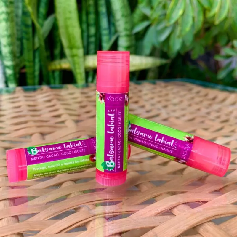 Bálsamo Labial de Menta, Cacao, Coco y Karité