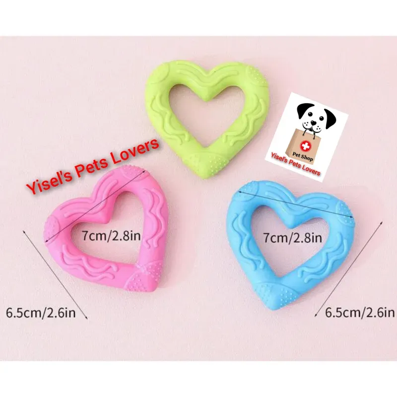 Corazón de hule, juguete para mascotas
